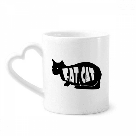 

Black Animal Cat Outline Natural Mug Coffee Cerac Drinkware Glass Heart Cup