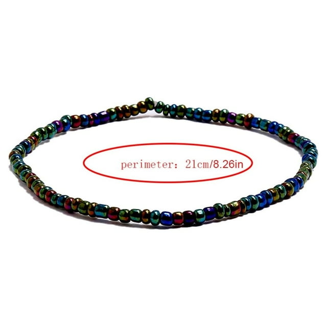 Langgg Rice Bead Ankle Bracelet Unique Colour-fast Ankles Chains Exquisite Handmade Multi-purpose Chic Girls Anklets Feet Decor 12