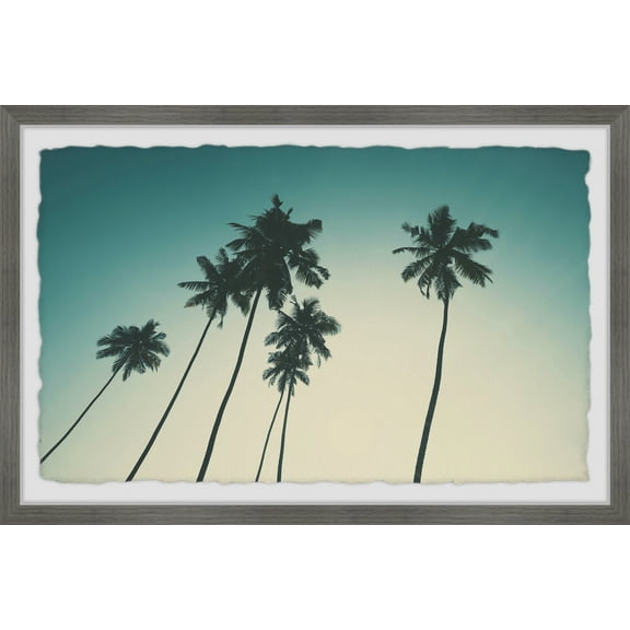 Marmont Hill Palm and the Blue Sky Framed Wall Art, 16" x 24"