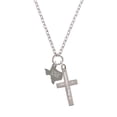 thumbnail image 2 of Delight Jewelry Stainless Steel I Love You to Texas - Be Strong and Courageous Engraved Cross Zoey Necklace, 28", 2 of 4