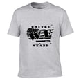 thumbnail image 3 of The Season Essentials All States Collection “United We Stand” 100% Cotton Unisex T-shirt Graphic Tee, Grey/Black, Medium, 3 of 11