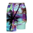 thumbnail image 6 of Purcolt Mens Swim Trunks with Compression Liner 5 inch Inseam Quick Dry 2 in 1 Swimming Board Beach Shorts with Pockets, 6 of 7