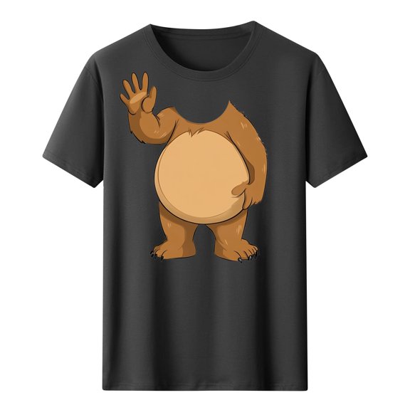 Tnhcen Women's Funny Cartoon Print Cotton Short Sleeve T-Shirt - Loose Fit Casual Basics Plus Size S-2XL Humorous Summer Tops