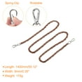 thumbnail image 2 of Uxcell Purse Chain Strap, 55" Purse Strap Shoulder Bag Replacement Strap, Brown&Silver, 2 of 6