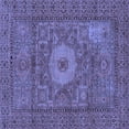 thumbnail image 1 of Ahgly Company Indoor Square Abstract Blue Modern Area Rugs, 7' Square, 1 of 4