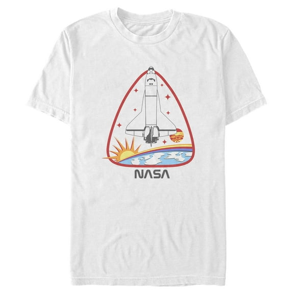 Men's NASA Space Shuttle Crest  Graphic Tee White 3X Large