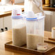 thumbnail image 3 of Cubo de arroz de estilo, recipiente de plástico sellado para cocina, recipiente para arroz, recipiente para almacenamiento, caja transparente para almacenamiento de granos, 3 of 6