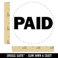 thumbnail image 2 of Paid Bold Text Solid Self-Inking Rubber Stamp Ink Stamper - Black Ink - Small 3/4 Inch, 2 of 7