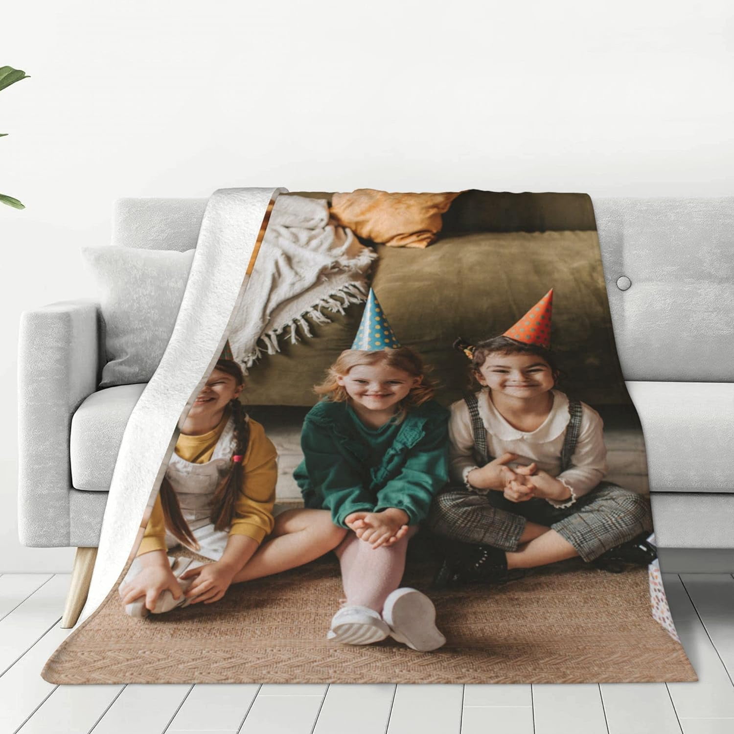 Customized Blankets with Photos Personalized Picture Collage Throw Blanket Soft Using My Own Photo Custom Personalized Christmas Warm Gifts for Women Men Family Friends