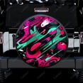 thumbnail image 1 of Colored Square Spiral Pattern Polyester Universal Spare Wheel Tire Cover Wheel Covers for Trailer RV SUV Truck Camper, 1 of 5