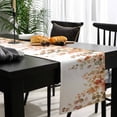thumbnail image 4 of Orange Botanical Cotton Linen Small Table Runner 13 x 48 inch Watercolor Leaf Fall Thanksgiving Non-slip Rectangular Dining Table Decor for Wedding Party Holiday Dinner, 4 of 8