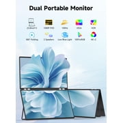 UPERFECT 23.8 100Hz Portable Dual Monitor, 1080P Laptop Screen Extender for Laptop, BE238CF