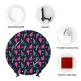 thumbnail image 4 of Wukai Ping Pong Rackets And Balls Print Decorative Plate for Display,Bone China Decorative Plate, Ceramic Dinner Plate with Stand, Vertical Ceramic Plate-8in, 4 of 6