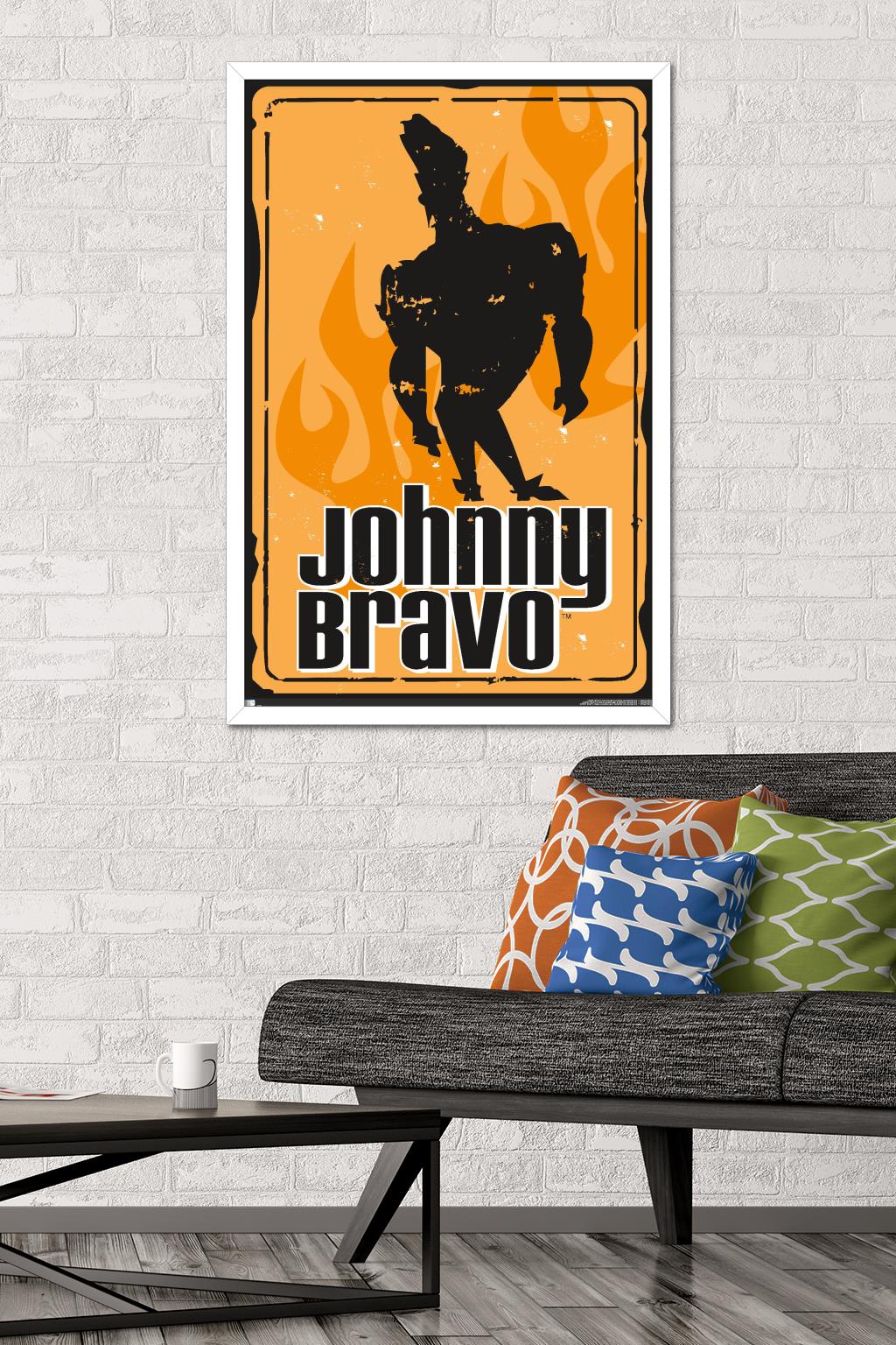 Johnny Bravo - Sign Wall Poster, 22.375" x 34", Framed