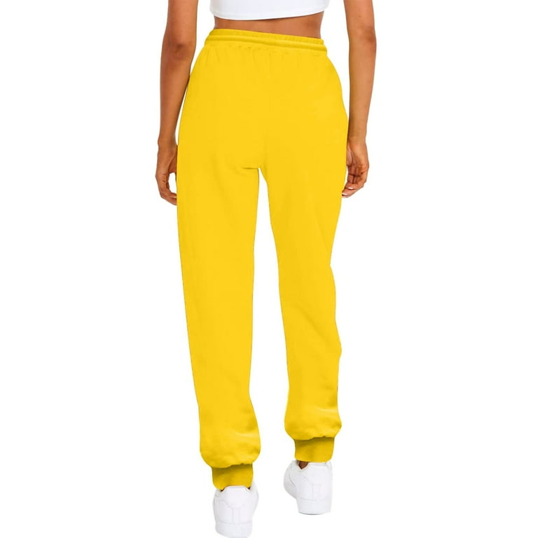 Yellow hotsell joggers womens