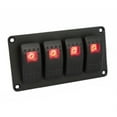 thumbnail image 1 of 4 Gang 5 Pin Rocker Switch Panel, Waterproof On-Off Backlit Toggle Switches for Car Vehicle Trailer Truck SUV Marine Boat ,Ship, , On-Off Panel with LED, 1 of 7