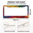 thumbnail image 7 of Aluminum License Plate Frame 2 Pack Car Exterior Accessory Car Tag Holder for Front Rear Plates Cars Decor Vibrant Colorful Tie-dye Pattern, 7 of 7