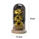 thumbnail image 2 of Girasol artificial con cúpula de cristal con tira de Led, un regalo navideño para familiares y amigos femeninos, 2 of 5