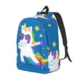 thumbnail image 1 of Balery Cool Unicorn Star Golden Mochila Clásica Impresa Básica para Viaje, Mochila Escolar Resistente al Agua, Mochila de Lona con Correas Ajustables-Small, 1 of 5