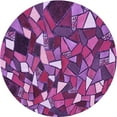 thumbnail image 1 of Ahgly Company Machine Washable Indoor Round Transitional Dark Magenta Purple Area Rugs, 6' Round, 1 of 7