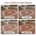 thumbnail image 7 of ODIKA 9'x12' Washable Area Rug Boho Gothic Retro Cottagecore Whimsical Beige Maximalist Pink Vintage Refined for Great Room, Indoor Concept, Large Living Low Pile, Flatwoven, 7 of 7