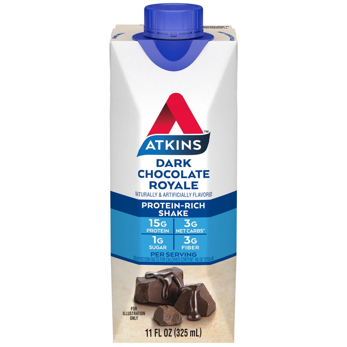 Atkins Gluten Free Protein-Rich Shake, Dark Chocolate Royale, Keto Friendly, 8 Count (Ready to Drink)