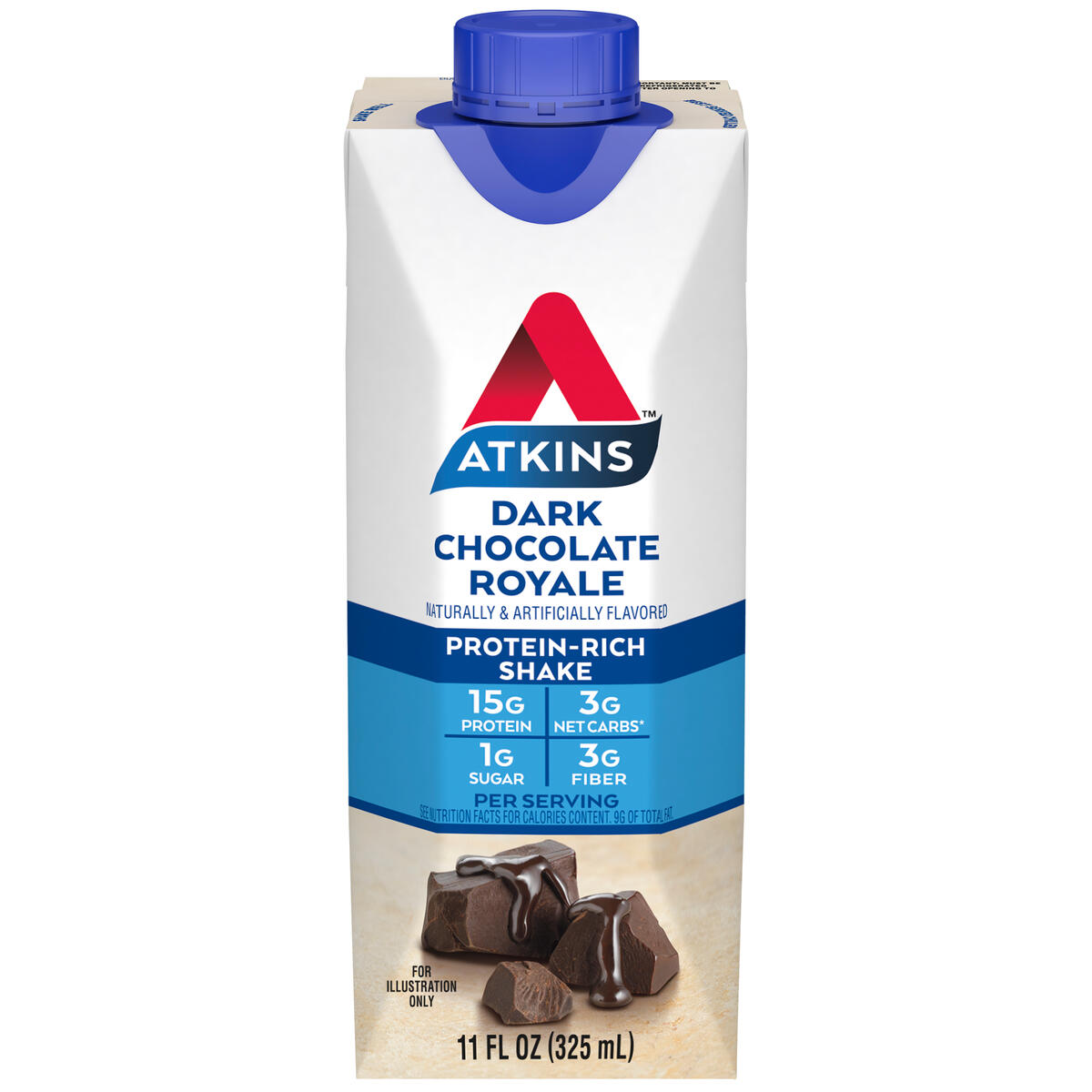 Atkins Dark Chocolate Royale Protein Shake, High Protein, Low Carb, Low Sugar, Keto Friendly, 12 Ct - image 3 of 9