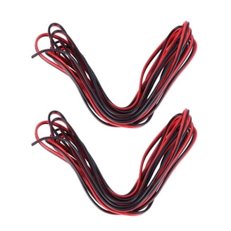 22 AWG 100 FT Red & Black Zip Wire Cable | Stranded Copper Power/Ground Wire For Car Audio, Electronics | Audiopipe Brand
