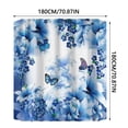 thumbnail image 2 of Rideau de Douche Décoratif de Jardin avec Anneaux et Pompons, 2 of 6