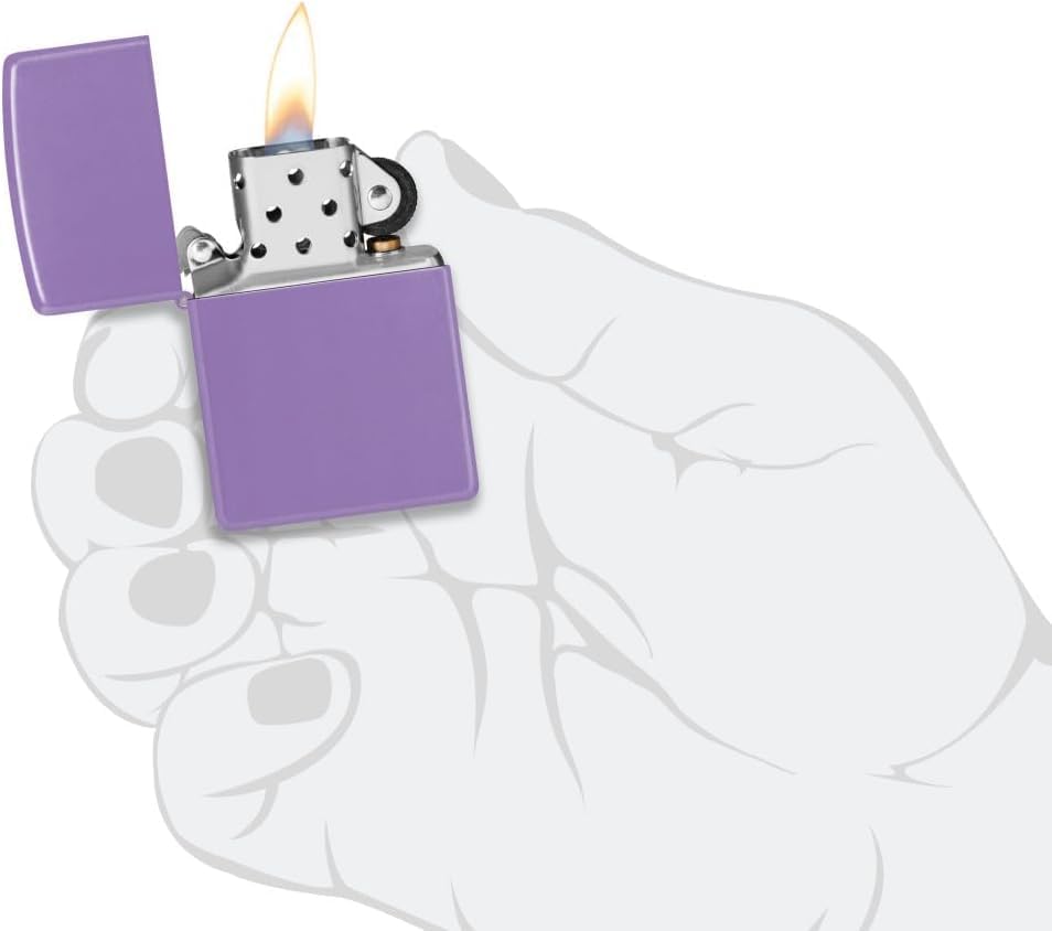 Zippo Lighter - Customized Message Classic Smoky Lavender Pocket Lighter 46681