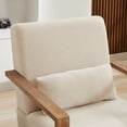 thumbnail image 6 of CQSXDA Swivel Accent Chair Featuring Gray Upholstery and Solid Wood Arms, Ideal Lounge Option for Any Room Decor，Beige, 6 of 10