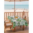 thumbnail image 2 of Outdoor Tablecloth with Umbrella Hole for Patio/Picnic/Party/Camping, Summer Botanical Waterproof Table Cloth Rectangle Table Cover Washable, Green Monstera Palm Leaves Wood Beige (60"x 102"), 2 of 8