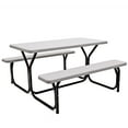 thumbnail image 4 of Costway Picnic Table Bench Set Outdoor Backyard Patio Garden Party Dining White, 4 of 9