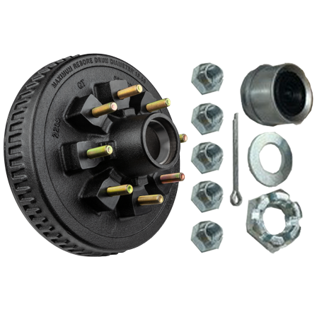 Hub/Drum Assembly - Loaded (7,000 lb. capacity, 8 lug, 6.5", 9/16"-18, for 12" Brake) 48-979553