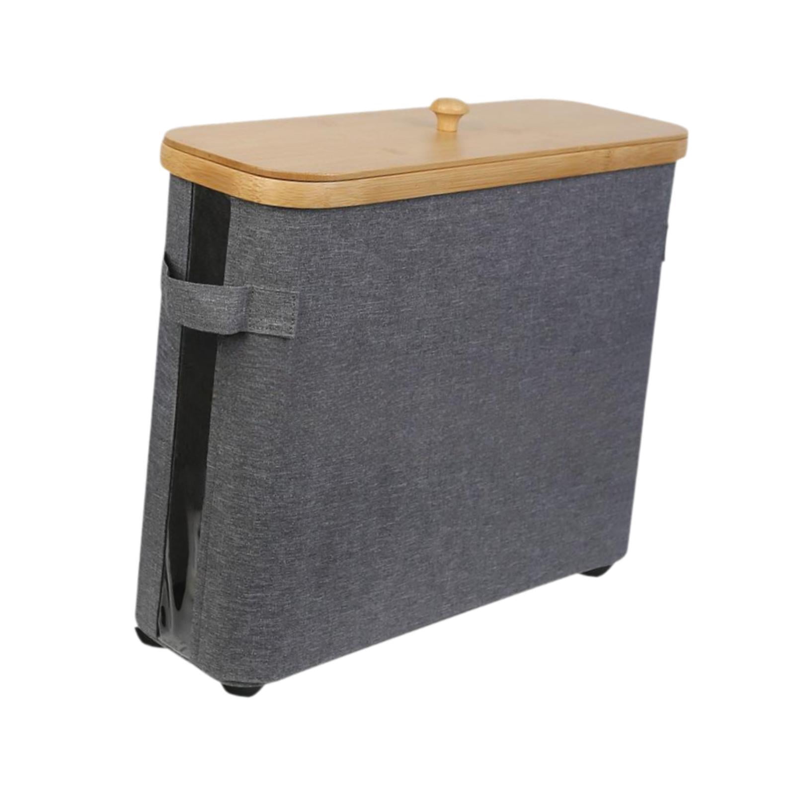 Fiocias Toilet Paper Holder Toilet Paper Organizer Foldable Multifunctional Large with grey