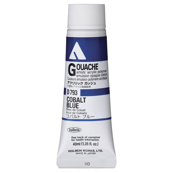 Holbein Acrylic Gouache – Cobalt, 40 ml tube