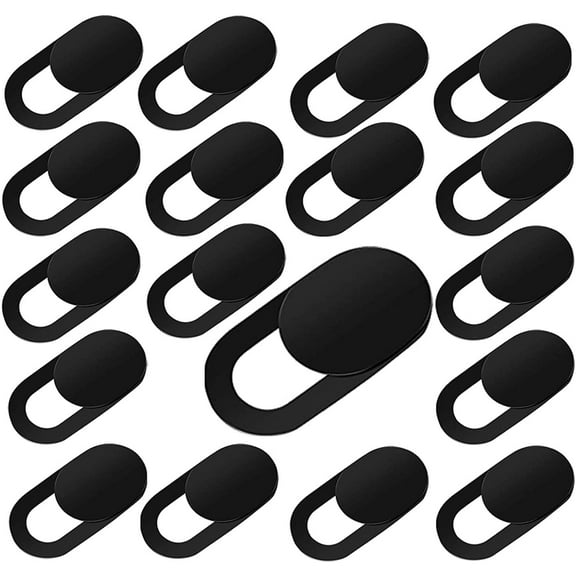 NEPAK 18 Pack Webcam Cover 0.026 Inch Ultra Thin,Webcam Cover Slide,Laptop Camera Cover Slide for PC, MacBook, iMac, Computer, iPad(Black)