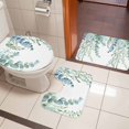 thumbnail image 5 of Spring Bathroom Rugs Set Rustic Sage Green Eucalyptus Leaves Botanical Non Slip Absorbent Soft Bath Mats 3 Piece Set with Bathroom Rug, U-Shaped Floor Mat, Toilet Seat Cover Small Size, 5 of 9