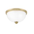 thumbnail image 1 of 16" Flush Mount, 3- Shown In New Age Brass Finish With White Marble Glass, 1 of 1