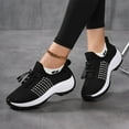 thumbnail image 3 of Orthopedic Sneakers for Women Breathable Lace Up Walking Shoes Slip On Trainers Casual Ladies Platform Athletic Running Shoes White Size 6.5, 3 of 7