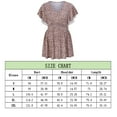 thumbnail image 4 of Maternity Shirts Women's V Neck Floral Maternity Tops Smocked Ruffle Hem Tunic Blouse for Women, 4 of 4