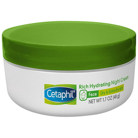 Cetaphil Rich Hydrating Night Cream, Face Moisturizer For Dry Skin, 1.7 (Best Drugstore Moisturizer For Dry Skin)