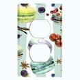 thumbnail image 2 of Metal Light Switch Plate Cover Macaron Fruits and Spices French Desserts CAK022, 2 of 13