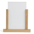 thumbnail image 6 of M&T Displays Classic Desktop Menu Holder with Acrylic U Type Pocket, Portrait Table Top Sign Holder, Ad Frame for Restaurant, Store, Wedding, Party, Event (2 Pack) (Natural Wood, 5.5x8.5), 6 of 9