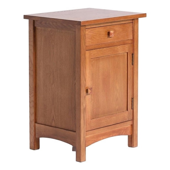 Maklaine Mission 1-Door AND 1-Drawer Nightstand in Michael's Cherry