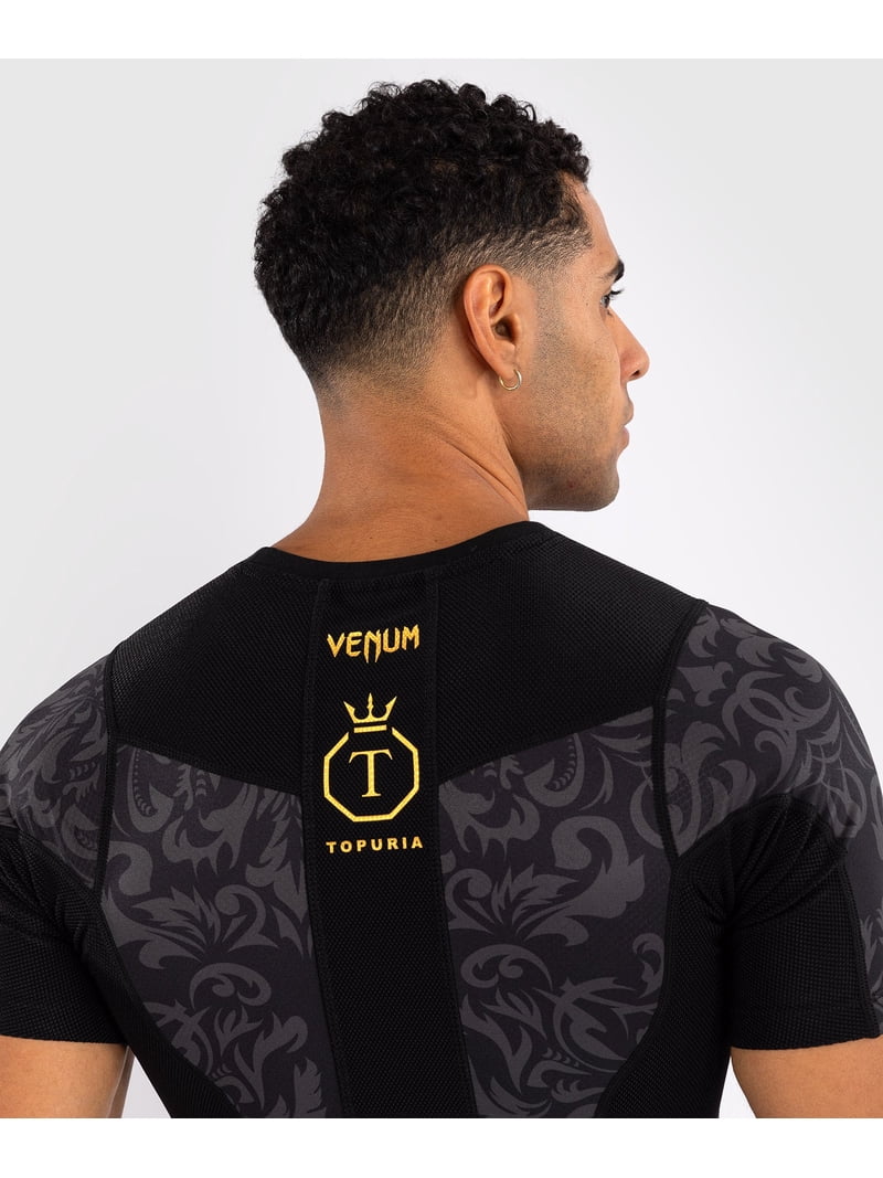 Venum x Ilia Topuria Unmatched Short Sleeve Rashguard - Black/Gold