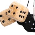 thumbnail image 4 of 6 Pairs Car Rearview Mirror Hanging Plush Dice with Dots for Interior Car Decoration Ornaments, 4 of 4