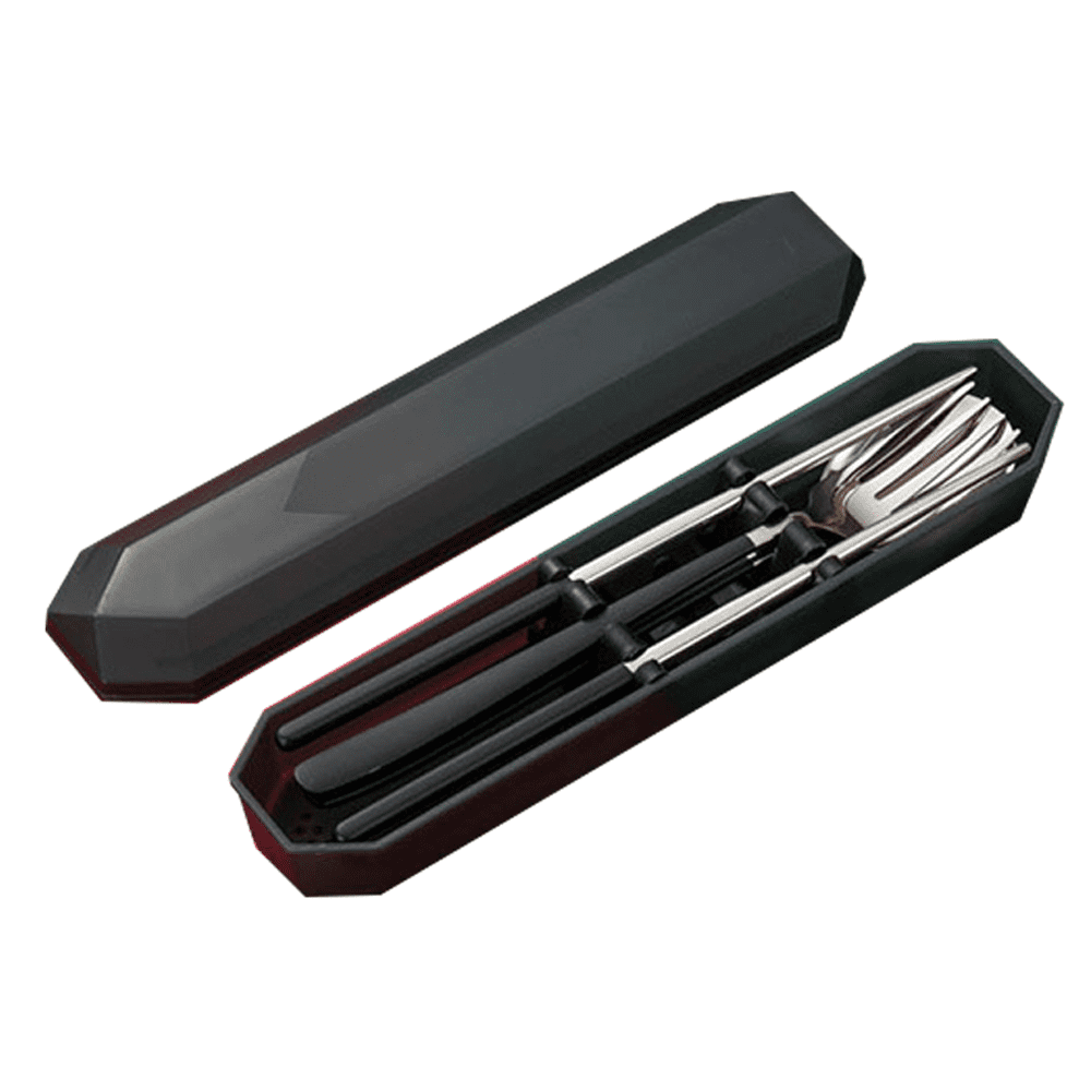 Reusable Utensils with Case, Travel Portable Fork Knife Spoon Set with
