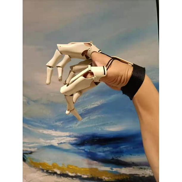 Extensions de doigt articulées imprimées en 3D pour Halloween, accessoires squelette effrayant déguisement fête, taille universelle Extensions de doigt articulées imprimées en 3D pour Halloween, accessoires squelette effrayant déguisement fête, taille universelle