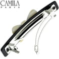 thumbnail image 6 of Camila Paris CP2244 French Hair Barrette Clip for Girls, Handmade Black and White, Automatic Strong Hold Grip Hair Clips for Women, No Slip and Durable Styling Girls Hair Accessories, Made in France, 6 of 24